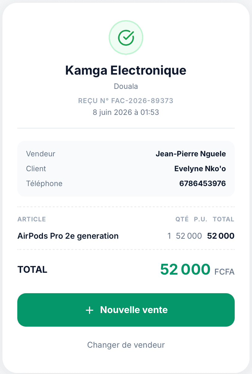 Recu genere automatiquement par BoutiquePilot apres une vente